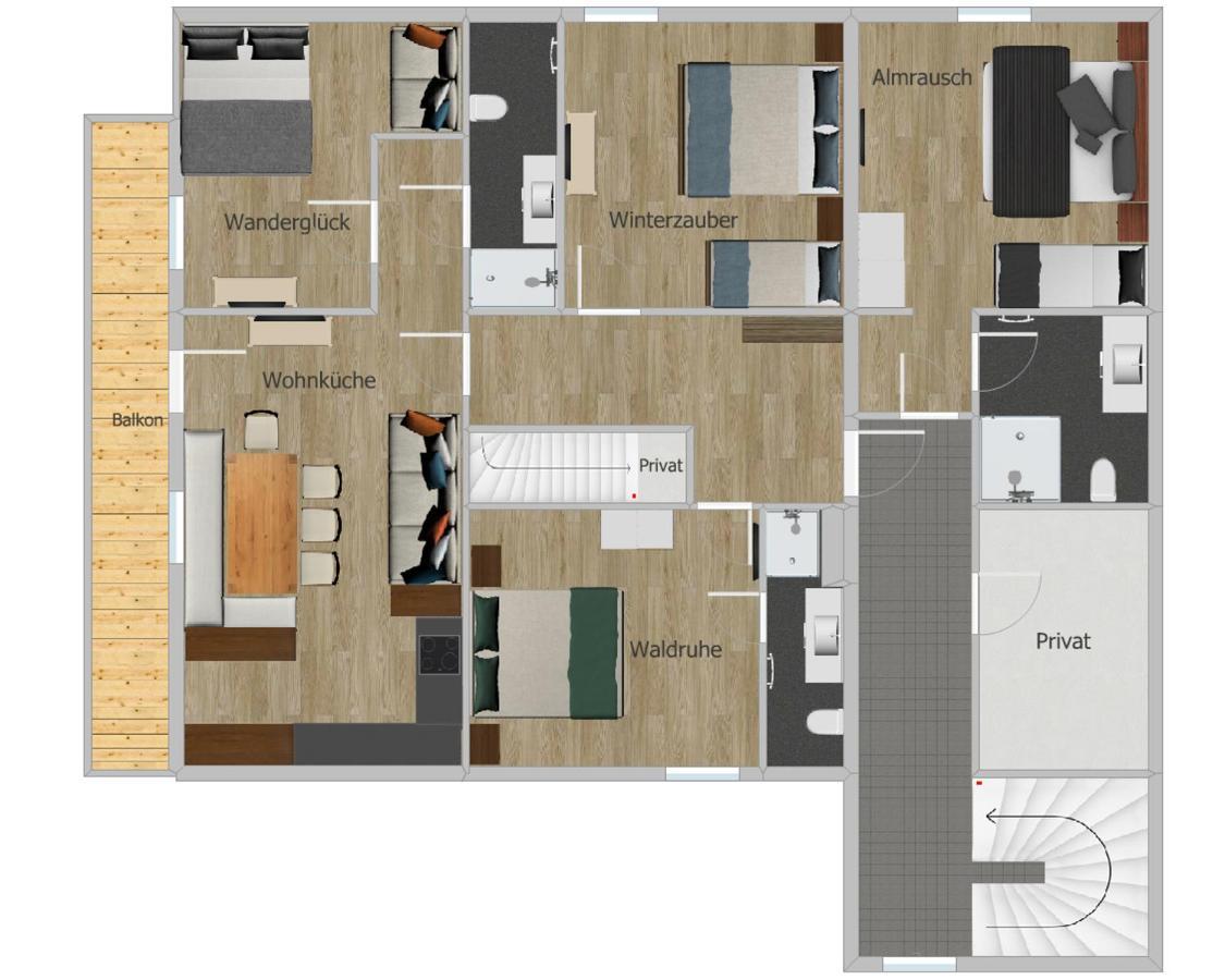 Fuchsbauer Apartment ฮอพฟ์การ์เทน อิม บริกเซนทัล ภายนอก รูปภาพ